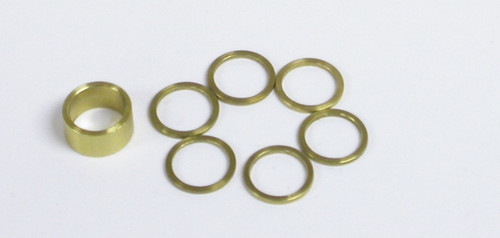 Bypass Shim Kit - One 0.183 in Shim - Six 0.030 in Shims - Brass - Natural - Kinsler Hi-Speed Bypass - Kit