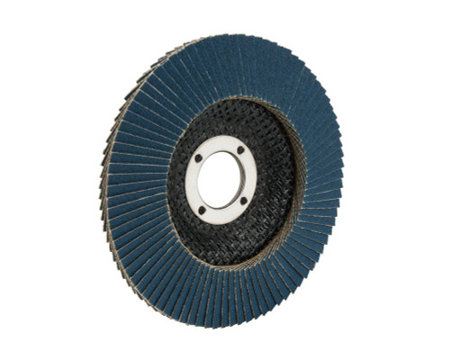 Sanding Disc - Flap Style - 4-1/2 in Diameter - 7/8 in Arbor - 13300 RPM - 80 Grit - Zirconia Grain - Each