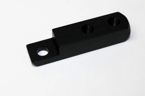 Throttle Cable Bracket - Carb Mount - Aluminum - Black Anodized - Enderle - Each Throttle Cable Bracket - Carb Mount - Aluminum - Black Anodized - Enderle - Each