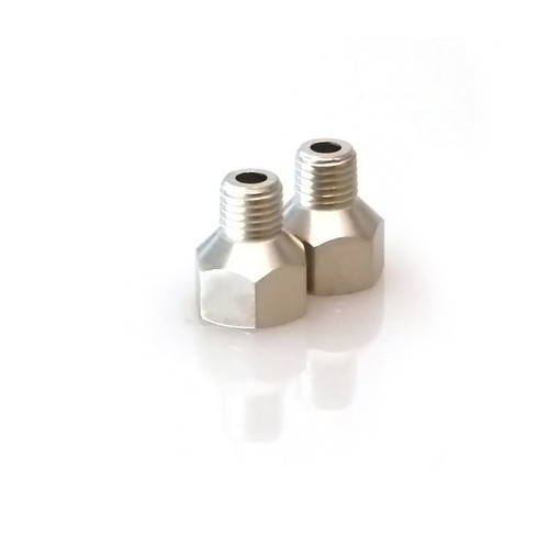 Fitting - Adapter - Straight - 1/8 in NPT Female to 1/16 in NPT Male - Stainless - Natural - Pair