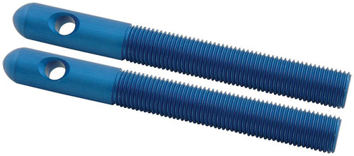 Hood Pin - 3/8 in OD x 3-1/2 in Long - Aluminum - Blue Anodized - Pair