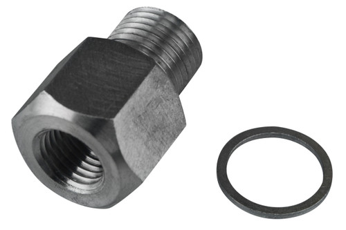 Fitting - Adapter - Straight - 1/4 in NPT Female to 16 mm x 1.50 in Male - Aluminum - Natural - Each