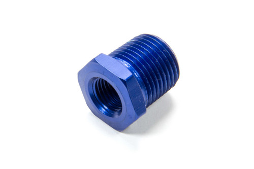 Fitting - Bushing - 1/4 in NPT Female to 1/2 in NPT Male - Aluminum - Blue Anodized - Each Fitting - Bushing - 1/4 in NPT Female to 1/2 in NPT Male - Aluminum - Blue Anodized - Each