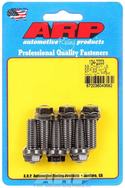 Pressure Plate Bolt Kit - Hex Head - Chromoly - Black Oxide - 12 in Clutch - GM LS-Series - Kit