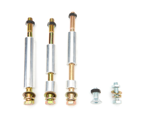 Alternator Bracket Bolt Kit - Driver Side - Spacers Included - Hex Head - Steel - Natural - Small Block Chevy - Kit