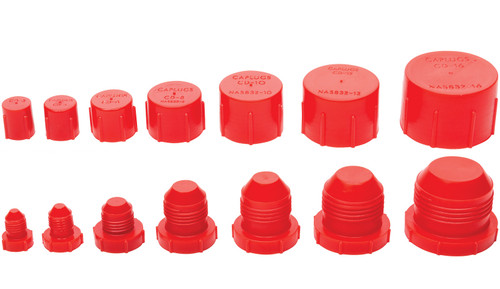 Fitting - Cap and Plug - 3-16 AN - Plastic - Red - Kit