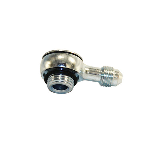 Fitting - Adapter Banjo - 90 Degree - 9/16-18 Male to 4 AN Banjo - Steel - Zinc Plated - Each
