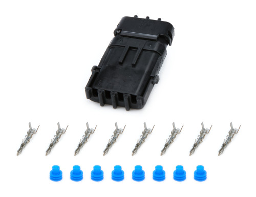 Electrical Connector - Weather Pack Sealed Connector - 4 Pin - Plastic - Black - Kit