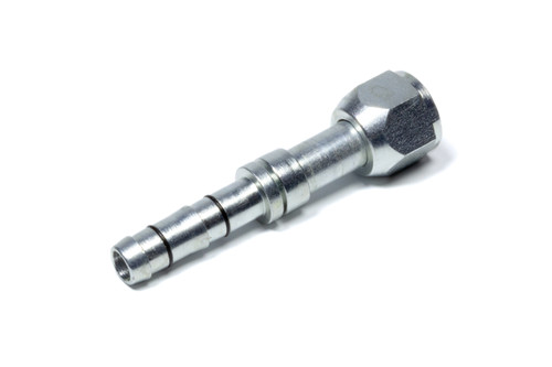 Fitting - Hose End - AC Refrigerant - Straight - 8 AN E-Z Clip to 8 AN Female O-Ring - Aluminum / Steel - Cadmium / Natural - Each