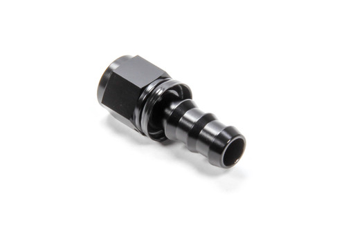 Fitting - Hose End - Straight - 10 AN Hose Barb to 10 AN Female - Aluminum - Black Anodized - Each