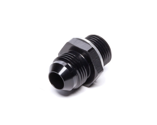Fitting - Adapter - Straight - 8 AN Male to 18 mm x 1.50 Inverted Flare Male - Crush Washer - Aluminum - Black Anodized - Each
