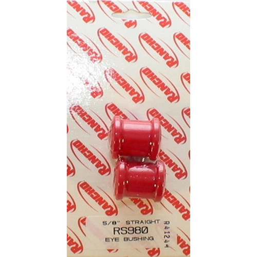 Shock End Bushing - Straight - 5/8 in ID - Polyurethane - Red - Rancho Shocks - Pair