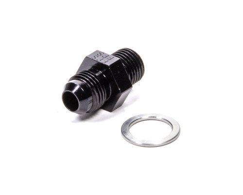Fitting - Adapter - Straight - 6 AN Male to 1/4 in NPS Male - Aluminum - Black Anodized - Each Fitting - Adapter - Straight - 6 AN Male to 1/4 in NPS Male - Aluminum - Black Anodized - Each