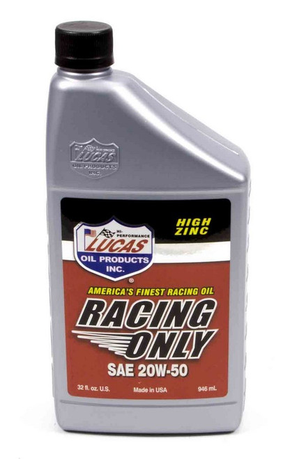Motor Oil - Racing - 20W50 - Conventional - 1 qt Bottle - Each