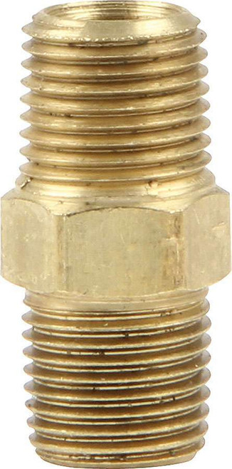Fitting - Adapter - Straight - 1/8 in NPT Male to 1/8 in NPT Male - Brass - Natural - Set of 4