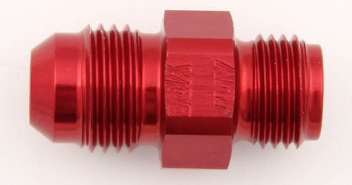 Fitting - Adapter - Straight - 6 AN Male to 1/2-20 in Inverted Flare Male - Aluminum - Red Anodized - Hardline - Each