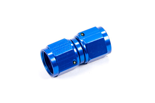 Fitting - Adapter - Straight - 8 AN Female Swivel to 8 AN Female Swivel - Aluminum - Blue Anodized - Each