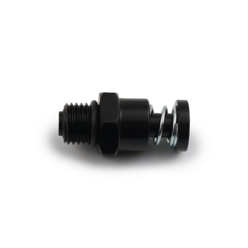 Supercharger Pressure Relief Valve - 7/16-20 in Male Thread - O-Ring - Aluminum - Black Anodized - Supercharged Engines - Kit