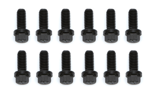 Header Bolt - 5/16-18 in Thread - 0.75 in Long - 7/16 in Hex Head - Steel - Small Block Mopar - Set of 12