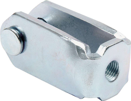 Rod End - Clevis - 3/8 in Bore - 3/8-24 in Female Thread - 1/2 in Slot - Steel - Zinc Oxide - Brake Pedal - Each Rod End - Clevis - 3/8 in Bore - 3/8-24 in Female Thread - 1/2 in Slot - Steel - Zinc Oxide - Brake Pedal - Each