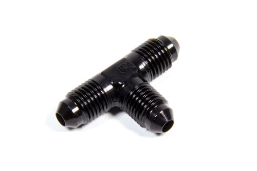 Fitting - Adapter Tee - 4 AN Male x 4 AN Male x 4 AN Male - Aluminum - Black Anodized - Each