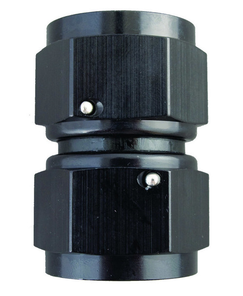 Fitting - Adapter - Straight - 3 AN Female Swivel to 3 AN Female Swivel - Aluminum - Black Anodized - Each