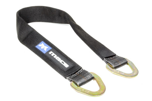 Axle Strap - 2 in Wide - 36 in Long - 10000 lb Capacity - Delta Rings - Sleeved - Polyester - Black - Each