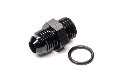 Fitting - Adapter - Straight - 6 AN Male Flare to 6 AN O-Ring Male - Aluminum - Black Anodized - Each