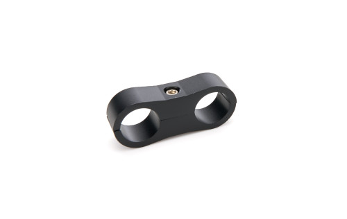 Hose / Tube Separators - Two 0.625 in Holes - Aluminum - Black Anodized - Each Hose / Tube Separators - Two 0.625 in Holes - Aluminum - Black Anodized - Each