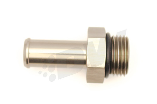 Fitting - Adapter - Straight - 8 AN Male O-Ring to 1/2 in Hose Barb - Aluminum - Titanium Anodized - Each