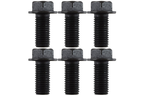 Flywheel Bolt Kit - 11 mm x 1.50 Thread - 23.5 mm Long - Hex Head - Steel - Black Oxide - GM LS-Series - Set of 6