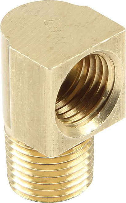 Fitting - Adapter - 90 Degree - 3/8-24 in Inverted Flare Female to 1/8 in NPT Male - Brass - Natural - 3/16 in Hardline - Set of 4
