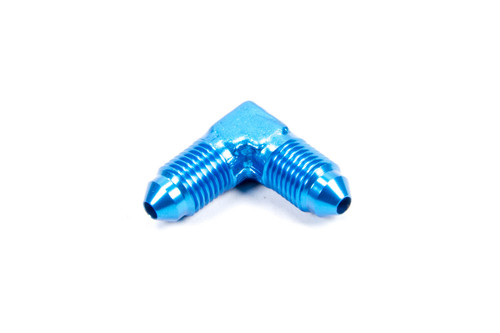 Fitting - Adapter - 90 Degree - 3 AN Male to 3 AN Male - Aluminum - Blue Anodized - Each