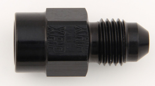 Fitting - Adapter - Straight - 1/8 in NPT Female to 3 AN Male - Aluminum - Black Anodized - Each