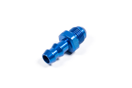 Fitting - Adapter - Straight - 6 AN Male to 3/8 in Hose Barb - Aluminum - Blue Anodized - Each Fitting - Adapter - Straight - 6 AN Male to 3/8 in Hose Barb - Aluminum - Blue Anodized - Each