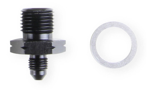 Fitting - Adapter - Straight - 4 AN Male to 16 mm x 1.50 in Male - Aluminum - Black Anodized - Each