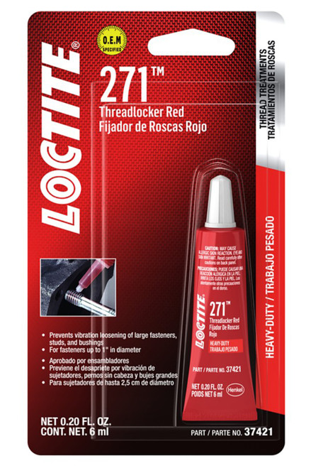Thread Locker - Red 271 - 6 ml Tube - Each Thread Locker - Red 271 - 6 ml Tube - Each