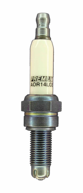 Spark Plug - Premium Racing - 10 mm Thread - 19 mm Reach - Heat Range 14 - Gasket Seat - Resistor - Each