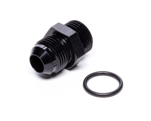 Fitting - Adapter - Straight - 8 AN Male Flare to 8 AN O-Ring Male - Aluminum - Black Anodized - Each