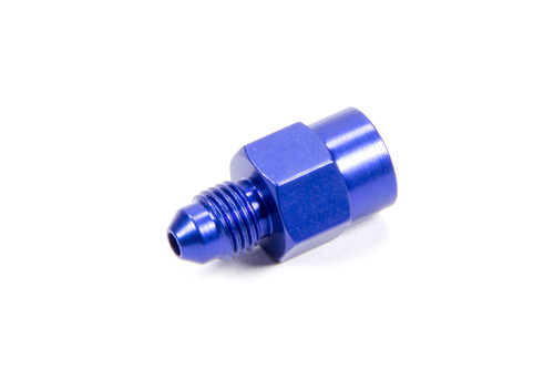 Fitting - Adapter - Straight - 1/8 in NPT Female to 3 AN Male - Aluminum - Blue Anodized - Each