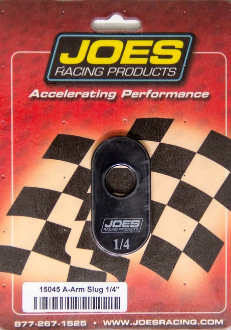 Control Arm Caster Slug - 1/2 in ID Hole - 1/4 Offset - Aluminum - Black Anodized - Joes Slotted Upper Control Arms - Each