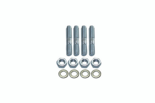 Carburetor Stud - 5/16-18 and 5/16-24 in Thread - 1.375 in Long - Steel - Zinc Oxide - Set of 4
