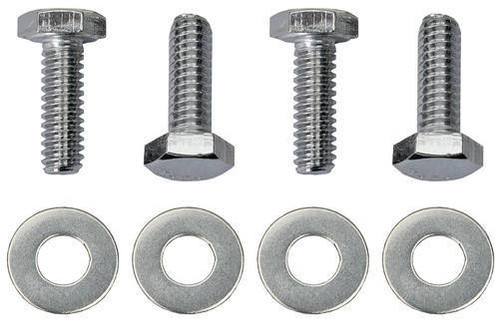 Valve Cover Fastener - Bolt - 1/4-20 in Thread - 1.000 in Long - Hex Head - Washers Included - Steel - Chrome - Set of 4
