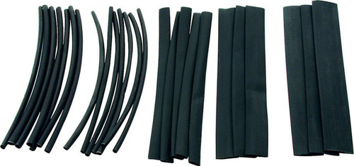 Shrink Sleeve Tubing - Plastic - Black - 1/8 to 1/2 in - Black - Kit