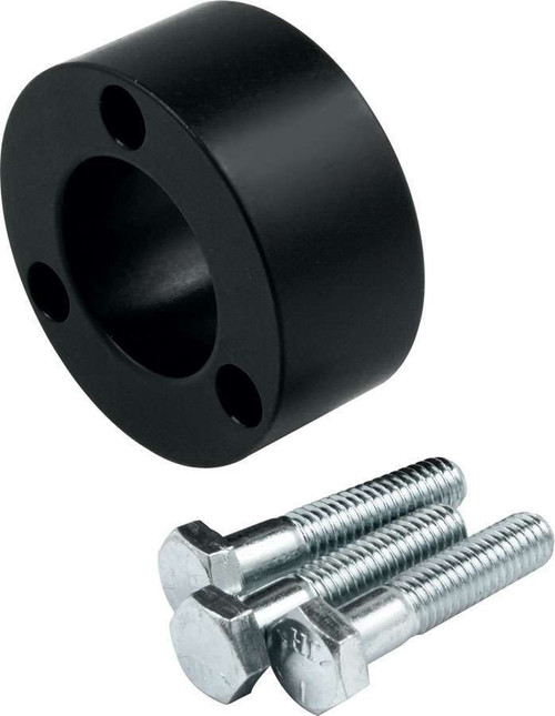 Steering Wheel Spacer - 1 in Thick - Hardware Included - Aluminum - Black Anodized - Each Steering Wheel Spacer - 1 in Thick - Hardware Included - Aluminum - Black Anodized - Each