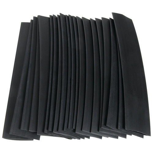 Shrink Sleeve Tubing - 3/4 in - Plastic - Black - Set of 20