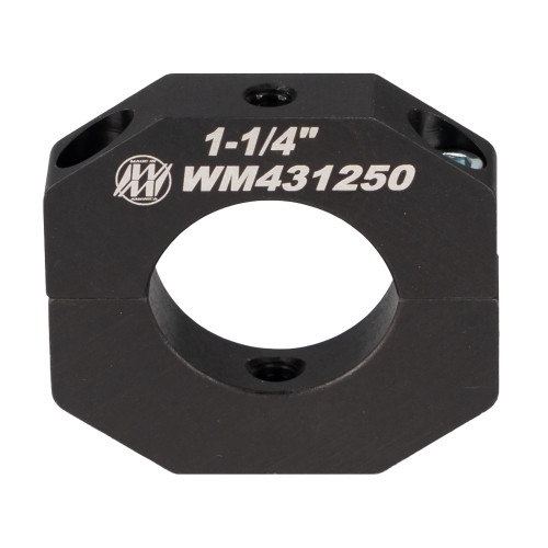 Roll Bar Accessory Clamp - Clamp-On - Dual 1/4-20 in Holes - Aluminum - Black Anodized - 1-1/4 in OD Tube - Each