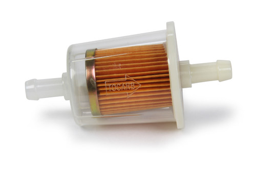 Fuel Filter - In-Line - 20 Micron - Paper Element - 3/8 in NPT Female Inlet - 3/8 in NPT Female Outlet - Plastic - Clear - Each