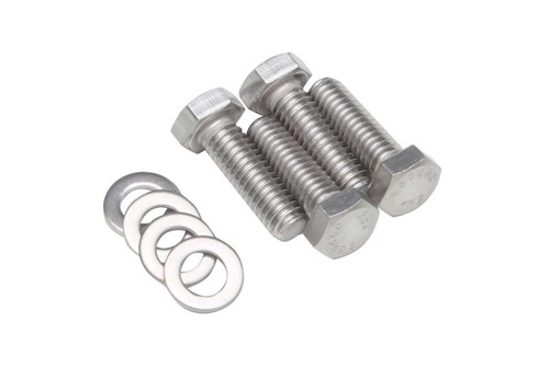 Valve Cover Fastener - Bolt - 5/16-18 in Thread - 1 in Long - Hex Head - Washers Included - Steel - Chrome - Set of 4