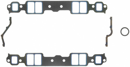 Intake Manifold Gasket - Printoseal - 0.06 in Thick - 1.28 x 2.09 in Rectangular Port - Composite - Small Block Chevy - Kit